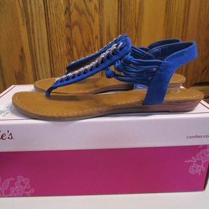 Candies Cobalt blue sandals size 7